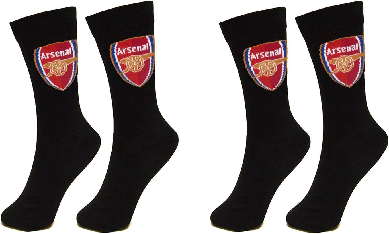 Arsenal Socks - 2 Pack One Size Black
