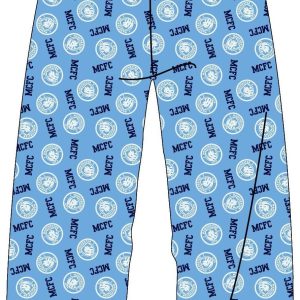 Boys Manchester City Football Club Blue Lounge Pants Pyjama Bottoms Pyjamas Age 5-14 Years