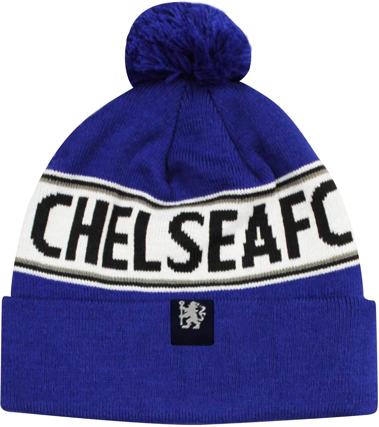 Chelsea Official Adults FC (Premier League) Bobble Ski Hat (100% Acrylic) Multi - Image 2