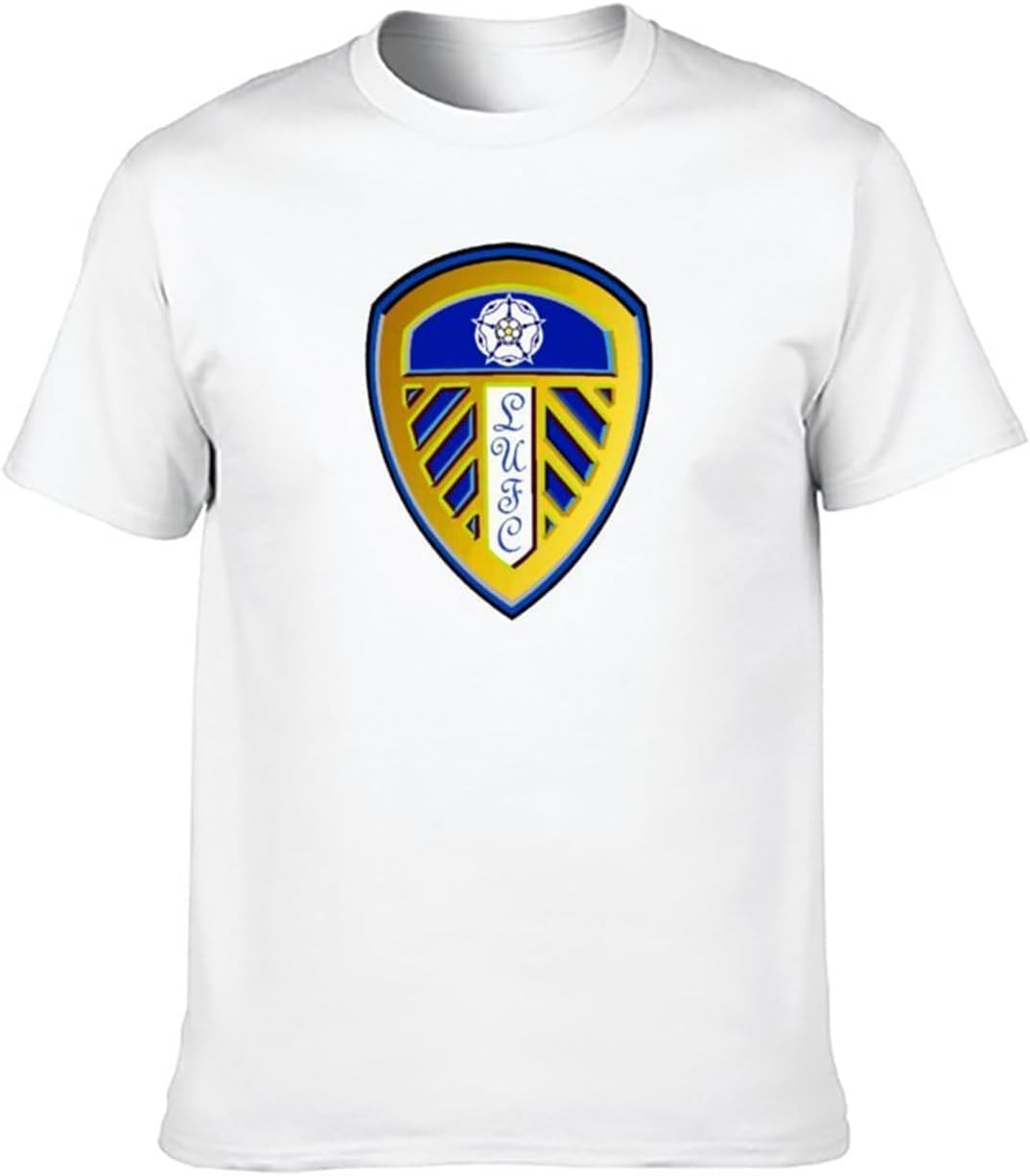 Gisyygg Men's Fashion T Shirts Leeds United Association Football Club Cool and Breathable White