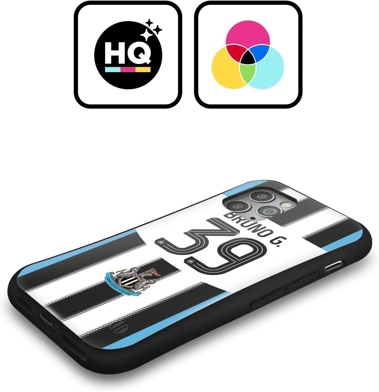 Head Case Designs Officially Licensed Newcastle United Football Club Bruno Guimarães 2025/26 Players Home Kit Hybrid Case Compatible With Apple iPhone 13 Pro - Image 2