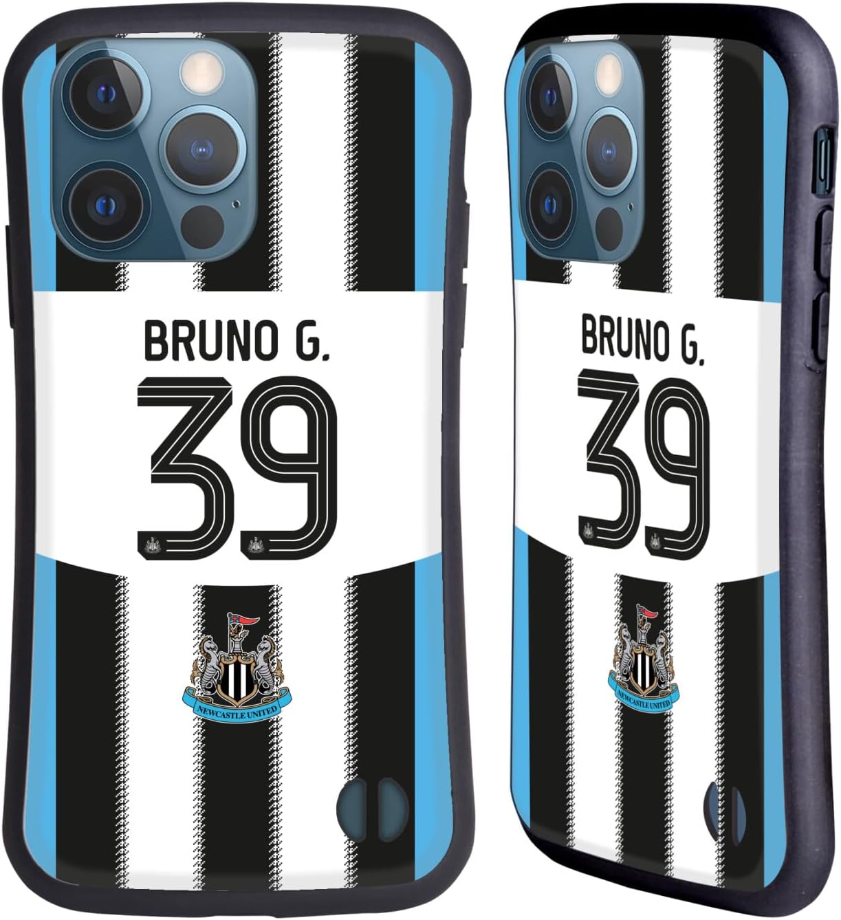 Head Case Designs Officially Licensed Newcastle United Football Club Bruno Guimarães 2025/26 Players Home Kit Hybrid Case Compatible With Apple iPhone 13 Pro