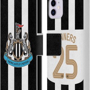 Head Case Designs Officially Licensed Newcastle United Football Club Home Kit 2025 Cup Winners Leather Wallet Case Compatible With Apple iPhone 11