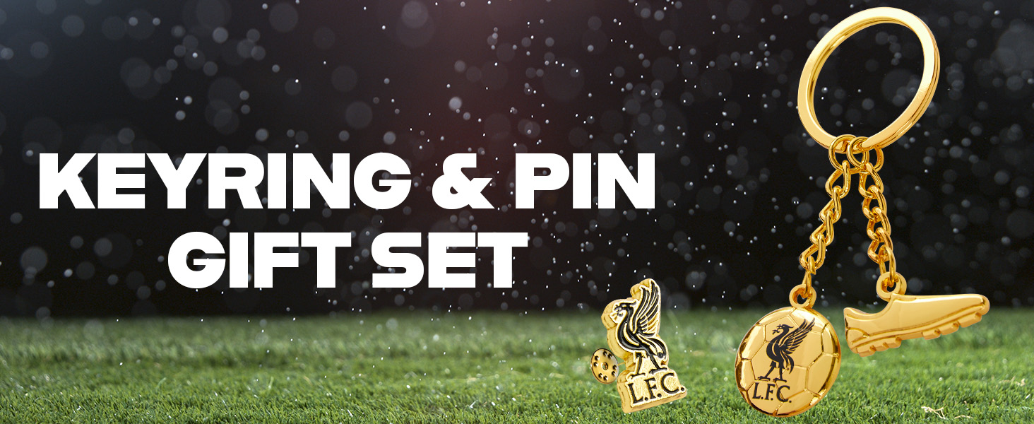 Liverpool F.C. Keyring and Pin Badge Gift Set