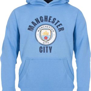 MANCHESTER CITY Boys Hoody Fleece Graphic Kids OFFICIAL Football Gift