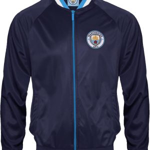 MANCHESTER CITY Mens Jacket Track Top Retro OFFICIAL Football Gift