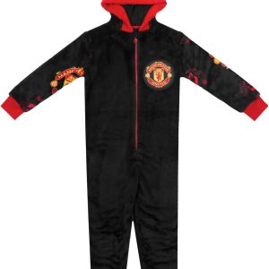 Manchester United Boys Pyjama All-In-One Loungewear Kids OFFICIAL Gift