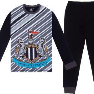 Newcastle United Boys Pyjamas Long Sublimation Kids OFFICIAL Football Gift