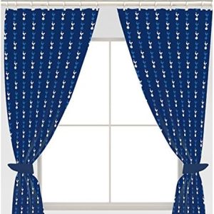 Official Football Team Crest of Repetition Pair of Curtains – 54 Inch Drop (Various Clubs to choose) 66 x 54 Inch Tottenham Hotspur FC