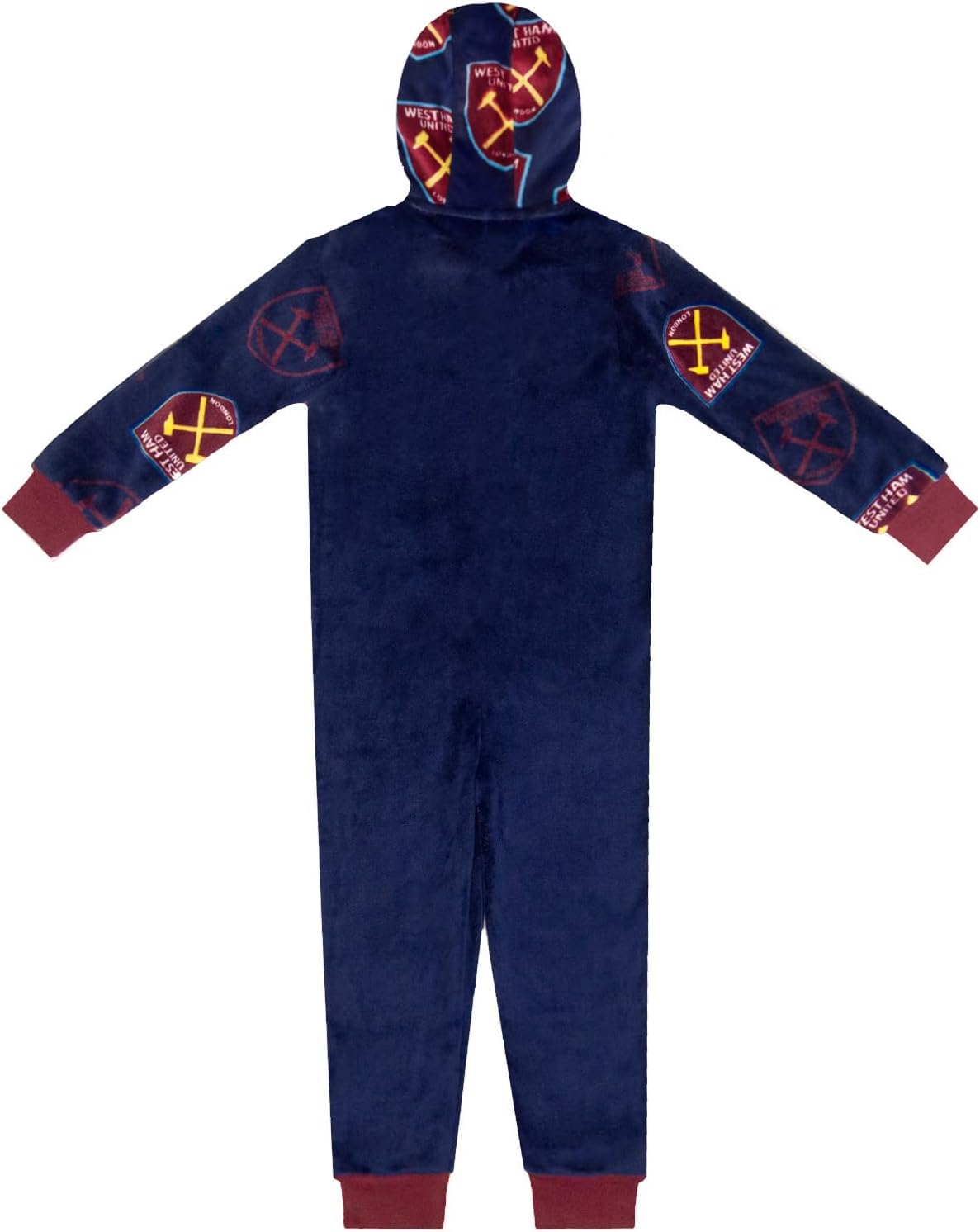 West Ham United FC Boys Pyjamas All-In-One Loungewear Kids OFFICIAL Gift - Image 2