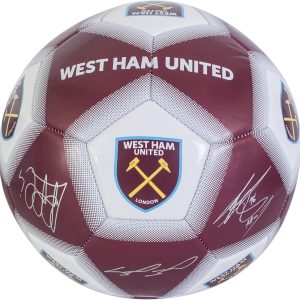 West Ham United FC Kids' WH04916 West Ham Size 5 Signature Football, Multi-Colour