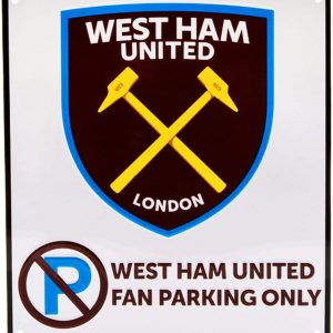 West Ham United FC Official No Parking Sign (One Size) (Claret/Blue/White)