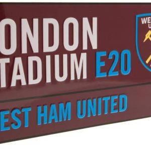 West Ham United FC Official Street Sign (One Size) (Claret)