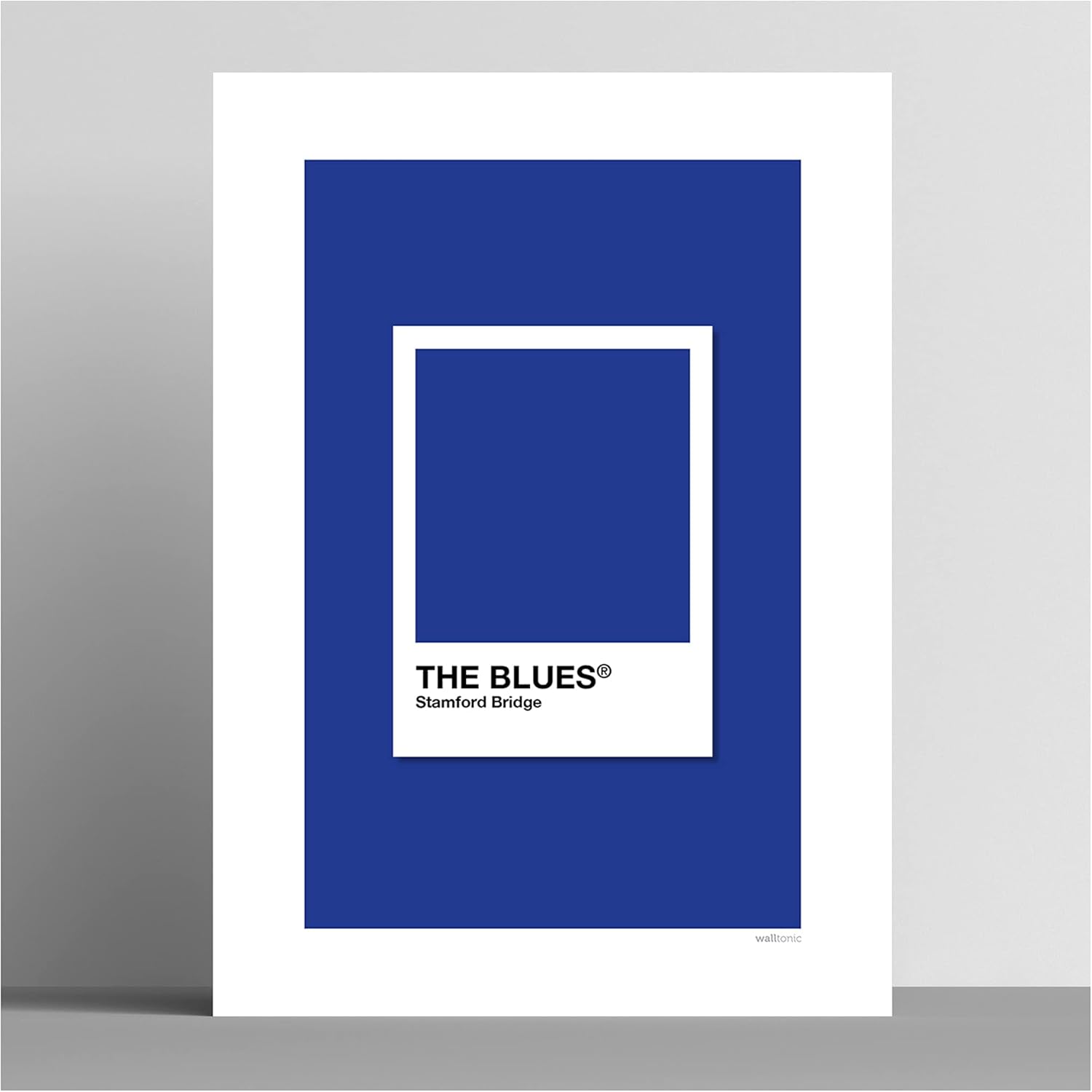 walltonic - Chelsea FC Football Club 'The Blues' Minimalist Wall Art Print Poster Gift - Unframed - Size A3