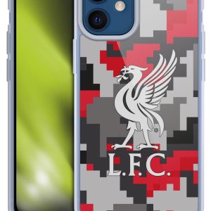 Head Case Designs Officially Licensed Liverpool Football Club Club Colours Digital Camouflage Gel Case [Military Grade Protection] Compatible with Apple iPhone 12 Mini and Compatible with MagSafe