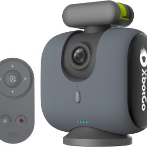 XbotGo Chameleon AI Auto Sports Action Camera - 4K 60FPS Soccer Camera and Basketball Tracking Camera for Team Sports, Live Streaming, No Subscription, Works with iOS & Android (Lava Graphite)