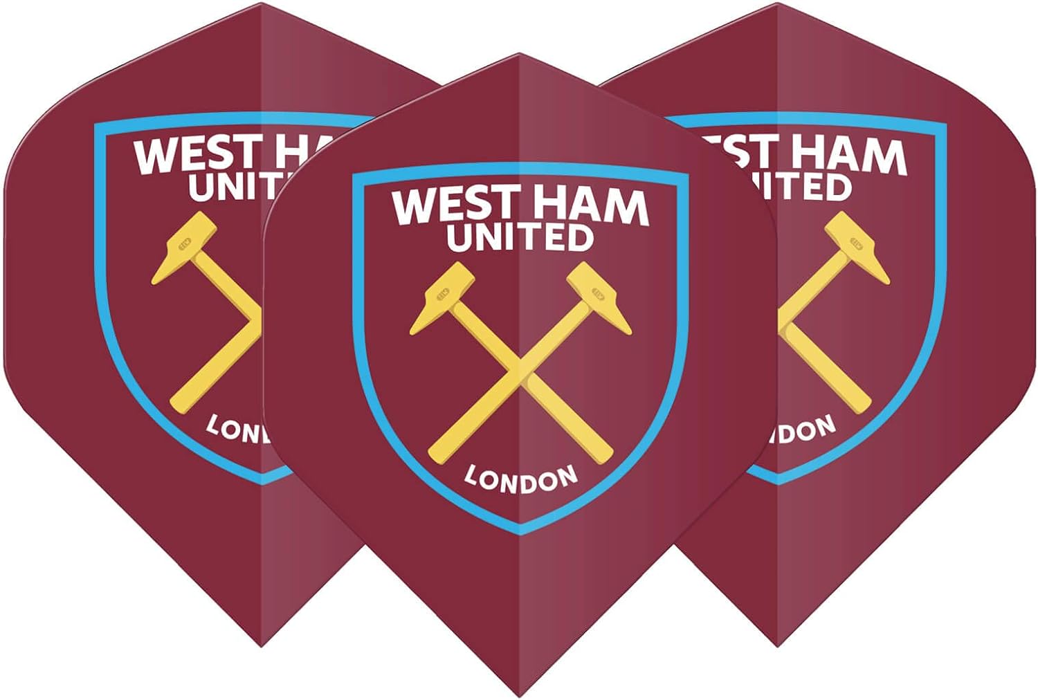 FOCO Officially Licensed West Ham Football Club Dart Flights Extra Thick 75 Micron - 3 Sets per pack (9 darts Flights in total) - Professional Darts Accessories - Image 3