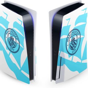 Head Case Designs Officially Licensed Manchester City Man City FC Badge Ship Logo Art Vinyl Faceplate Sticker Gaming Skin Decal Cover Compatible With Sony PlayStation 5 PS5 Disc Edition Console