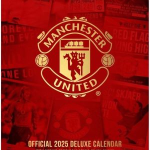 2025 Calendar Manchester United FC Month to View A3 Football Deluxe Deluxe Calendar Official Product