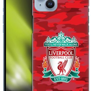Head Case Designs Officially Licensed Liverpool Football Club Home Colourways Crest Camou Hard Back Case Compatible With Apple iPhone 14 Plus