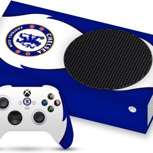 Head Case Designs Officially Licensed Chelsea Football Club Side Details Art Vinyl Sticker Gaming Skin Decal Cover Compatible With Xbox Series S Console and Controller Bundle