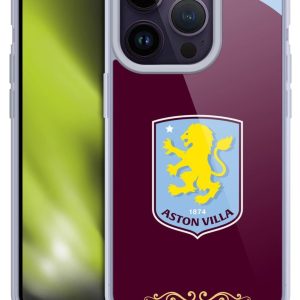 Head Case Designs Officially Licensed Aston Villa Football Club Home 2025/26 Crest Kit Gel Case [Military Grade Protection] Compatible With Apple iPhone 14 Pro