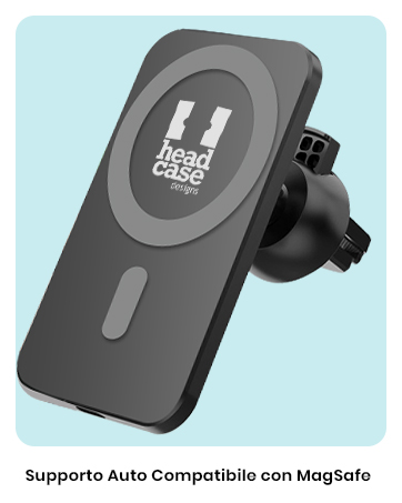 Black magnetic car mount with MagSafe compatibility, featuring a circular mounting plate and adjustable clip-style vent attachment.