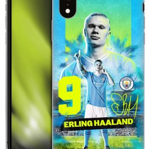 Head Case Designs Officially Licensed Manchester City Man City FC Erling Haaland 2023/24 First Team Soft Gel Case Compatible With Apple iPhone XR