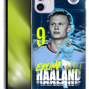 Head Case Designs Officially Licensed Manchester City Man City FC Erling Haaland 2022/23 First Team Soft Gel Case Compatible With Apple iPhone 11