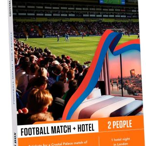 Tick&Box - Gift Box - Crystal Palace Match for 2-1 night stay - Visit The Home of Football - Football Gift - Unique Experience for a true London souvenir - Valid for 2 years