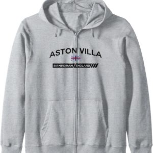 Aston Villa Town of Birmingham, England UK Zip Hoodie