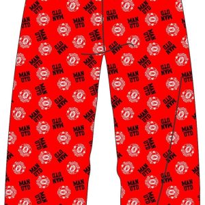 Boys Manchester United Football Club Red Lounge Pants Pyjama Bottoms Pyjamas Age 5-14 Years