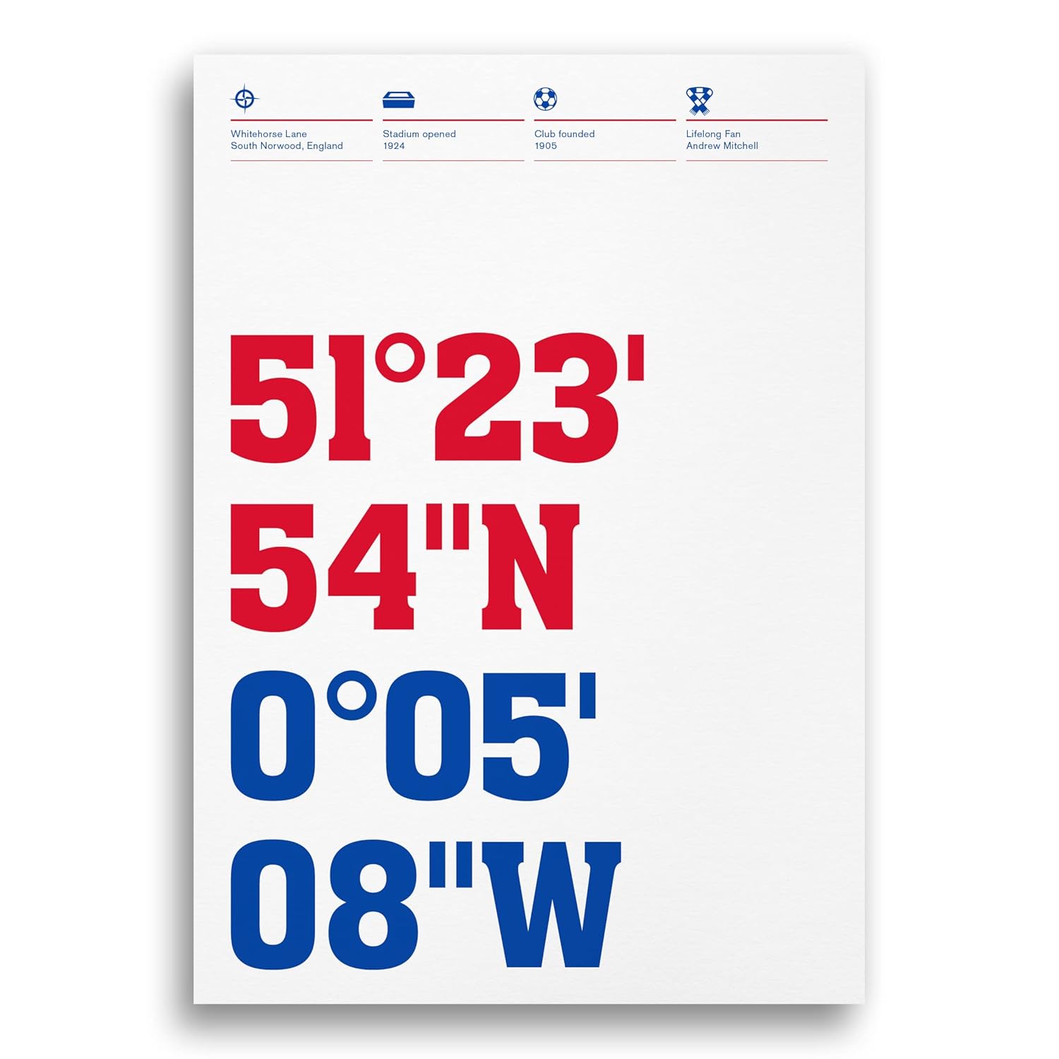 Crystal Palace, 'Selhurst Park' Stadium Coordinates, Prints and Posters, Football Gifts By Dinkit - Image 2