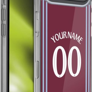 Custom Customised Personalised West Ham United FC Home 2024/25 Kit Gel Case [Military Grade Protection] Compatible With Apple iPhone 17 Air