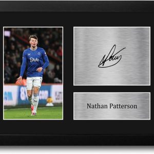 HWC Trading Nathan Patterson Everton Gifts Printed Signed Autograph Picture for Football Fans and Supporters - A4 Framed
