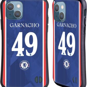 Head Case Designs Officially Licensed Chelsea Football Club Alejandro Garnacho 2025/26 Players Home Kit 2nd Group Hybrid Case Compatible With Apple iPhone 13