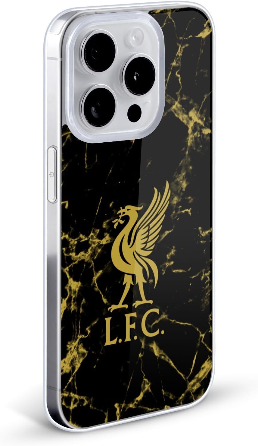 Head Case Designs Officially Licensed Liverpool Football Club Black & Gold Marble Crest & Liverbird Patterns 1 Soft Gel Case Compatible With Apple iPhone 14 Pro Max - Image 2