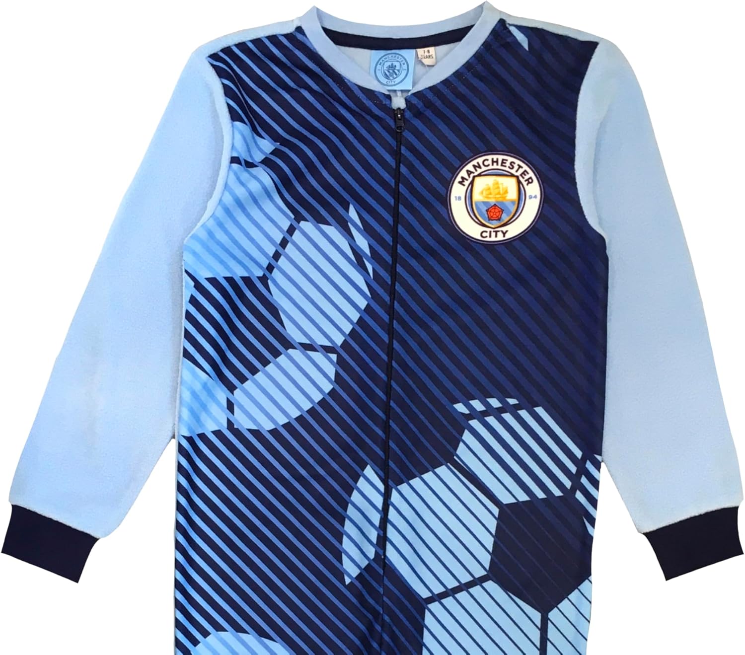 MANCHESTER CITY F.C. Boys Onesie, Sleepsuit, All in One Pyjamas, Age 7-14 Years - Image 2