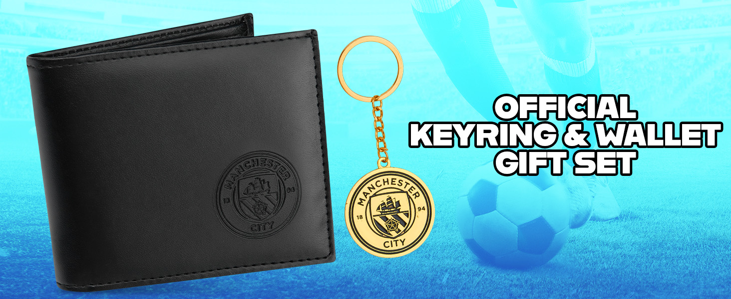 Manchester City F.C. Sports Fan Wallet Accessories Set