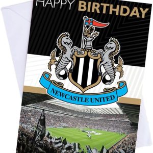 Newcastle United FC Musical Birthday Card, 22 cm x 15 cm, Plays Blaydon Races Anthem