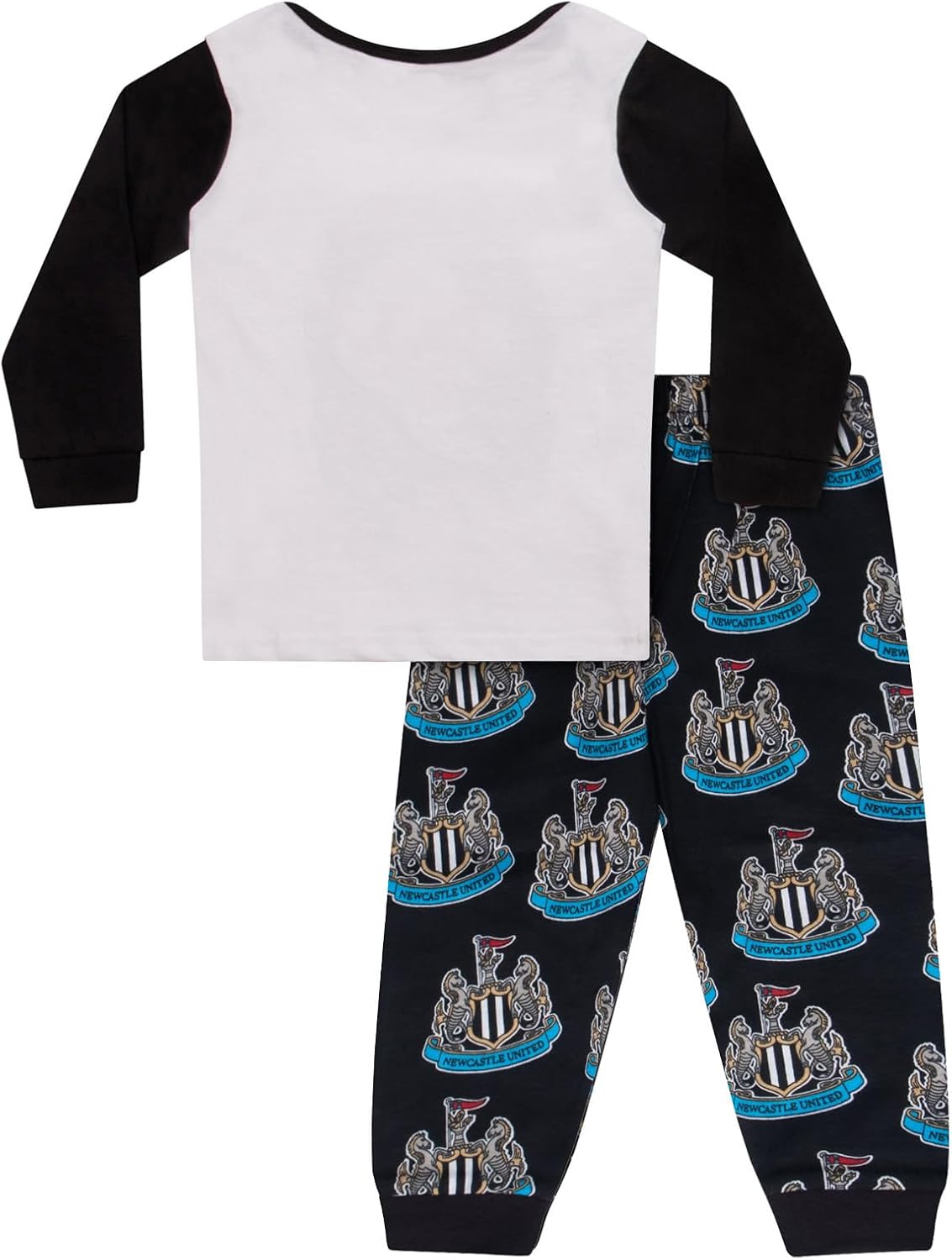 Newcastle United FC Official Football Gift Boys Kids Baby Pyjamas 3-6 Months Black - Image 2