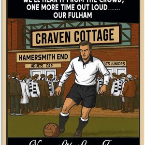 Personalised Fulham Football Metal Sign Retro Stadium Vintage Plaque Man Cave Shed Outdoor Bar Life Long Fan Dad Birthday Gift COM31