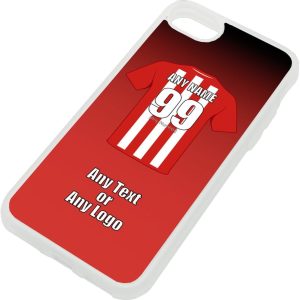 Personalised Gift - Brentford iPhone 7/8 Case (Clear Transparent, Football Club Design Theme) - Any Name/Message on Your Unique - Apple TPU Mobile Cover - The Bees
