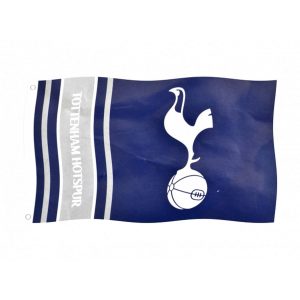 Tottenham Hotspur FC Wordmark Stripes Flag (5 x 3ft) (Navy)