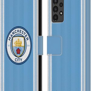 Head Case Designs Officially Licensed Manchester City Man City FC Home 2023/24 Badge Kit Leather Wallet Case Compatible With Samsung Galaxy A13 (2022)