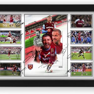 West Ham United Football Club 2024-25 Team Merchandise Poster Print - Limited Edition Autograph Fan Gift – Collectible Memorabilia Merchandise (Framed A4 (30x21cm))