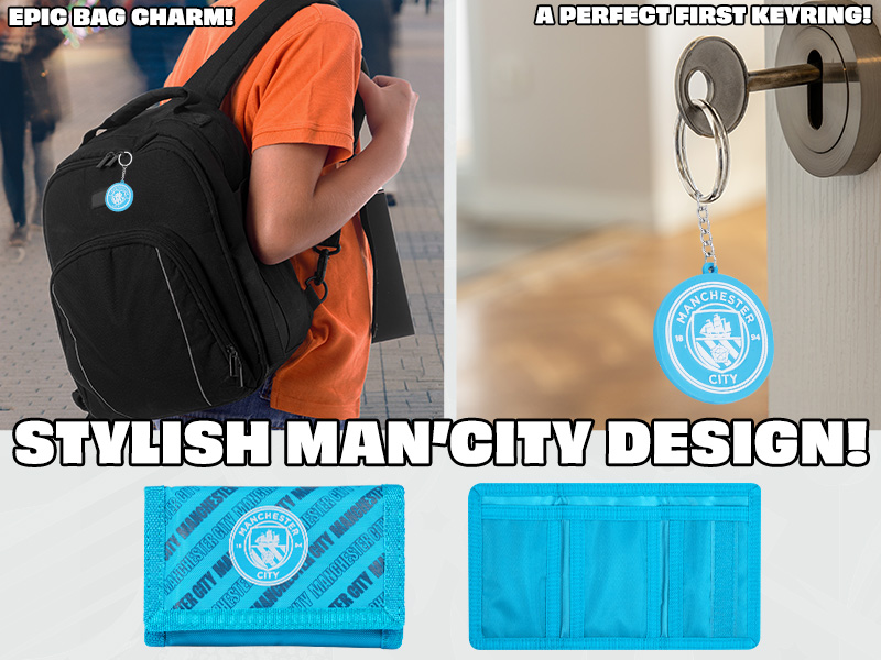 Manchester City F.C. Sports Fan Trifold Wallet Accessories Set