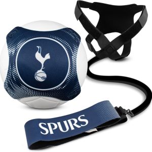 Hy-Pro Officially Licensed Tottenham Hotspur Football Kick Trainer - Adjustable Waist Belt Football Training Equipment for Solo Practice, For Size 3-5 Balls - Portable System for Home & Field Use