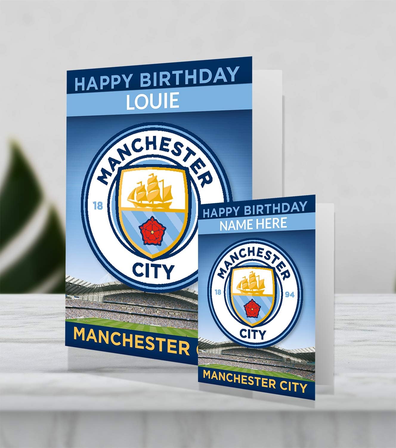 Official Manchester City Football Club Birthday Card Personalise With 