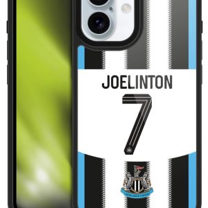Head Case Designs Officially Licensed Newcastle United Football Club Joelinton 2025/26 Players Home Kit 2nd Group Gel Armour Case [Military Grade Protection] Compatible With Apple iPhone 16